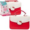 Hello Kitty Giochi Preziosi Borsetta Fashion con Carta di Credito Giocattolo, Colore Bianca e Rossa, Maniglia Rossa, Viso di Hello Kitty Come Bottone di Apertura, per Bambini dai 3 Anni