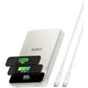 Belkin UltraCharge Pro Power bank 10000mah, Ricarica Rapida USB-C da 60 W | Power Bank semisolido con cella BoostSolid, Display intelligente, Ricarica di 3 dispositivi, Portatile, Chassis in metallo