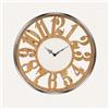 KeyHome Store Orologio da Parete con Cornice Argento Ø.50 cm