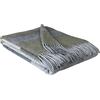STTS International - Coperta in cashmere, 100% lana merino - cashmere - mix, 140 x 200 cm, plaid molto morbido Faro (grigio-oliva-beige (F))