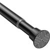 FVONZN Asta per tende, senza fori, 78-160 cm, diametro 22 mm, colore nero | Asta telescopica regolabile, antiscivolo, per finestre, telaio della porta, cucina e guardaroba, montaggio senza attrezzi