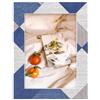 INIFUDI Cornice Foto in Legno 10 Colori, Multiformato per 13x18, 20x25, A4, Cornice Moderna per Parete e Scrivania, Decorazione Casa (Motivo blu grigio, 20 x 25)