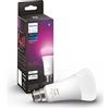 Philips Hue White and Color Ambiance Lampadina Smart LED, Attacco a Baionetta B22, Luce Bianca o Colorata, 100 W