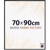 Dutch Frame Factory - Cornice 70x90 cm Nero Opaco - Plastica | Vetro acrilico antiriflesso, Montaggio a parete, Adatta per foto, poster o puzzle, Made in Holland