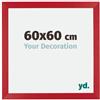 Yd. Cornice 60x60 cm Rosso - Cornice in MDF Mura | Your Decoration, Vetro acrilico antiriflesso, Montaggio a parete, Adatta per foto, poster o puzzle, Made in Holland