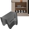 YUENFONG Portascarpe da 10 pezzi, regolabili, antiscivolo, salvaspazio, in plastica, doppio strato, per organizer per scarpe, armadio, scaffale, grigio