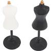 STOBOK 2 pezzi 1: 12 mini manichino da vetrina femminile, torso a forma di mini vestiti, espositore, vestiti, espositori, vestiti, espositori, dollhouse Acessories nero/bianco