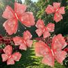 VEEKAY Set da 6 Decorazioni Grandi Farfalle Garza a Maglia 3D con Clip, Decorazioni Colorate per Tavolo, Primavera ed Esterno per Interni