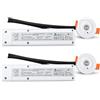 A2ZWORLD 2 Pezzi Mini Faretto LED Emergenza da Incasso 3W 250lm, Autonomia 3 Ore, D60X37mm Foro Ø42mm, Bianco Freddo 6500K, Batteria LiFePO4, Modalità Emergenza o Interruttore