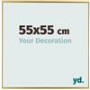 yd. Your Decoration - Cornice 55x55 cm - Oro - Cornice Decorativa Parete in Plastica con Vetro in acryl - Antiriflesso - 55x55 Cornice - Evry