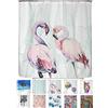 arteneur Tenda da Doccia Antimuffa 180x200cm Fenicotteri Innamorati | Tessuto riciclato, OEKO-TEX 100, lavabile 40°C, oscurante, impermeabile, orlo appesantito, con 12 anelli riciclati