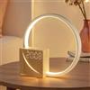 blonbar Lampada da comodino da 10 W, con luce sveglia, porte di ricarica USB, dimmerabile, 10 suoni naturali per adulti e bambini, 3 livelli di luminosità per camera da letto, soggiorno, ufficio
