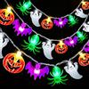 DIELOVEHUA Catena Luminosa LED Halloween 3M 20 Luci,Ghirlanda Luminosa Decorativa per Halloween,Catena luminosa decorativa perHalloween,HalloweenZucca di Luci Stringa per HalloweenDecorazioni Esterno Interno