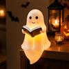 Fancysky Lampada da lettura a forma di fantasma, Accento per Angolo Lettura | Lampada Decorativa Di Halloween, Luci Fantasma Carino in Resina, Luce Notturna per interni per feste, studio, divertente(S)