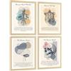 Nacnic Set Di 4 Stampe Anatomia Umana Poster Educativi E Quadri Con Muscoli Schiena Costole Cervello E Cranio Design Moderno Decorazione Da Parete Medica Dimensione A3 Senza Cornice