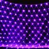 WxiaoD Rete di luce LED Illuminazione a rete luminosa Natale per esterni ed interni Decorazione da giardino lampada ghirlanda luminosa tenda luminosa (Malva, 1.5x1.5m 96LED)