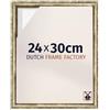 Dutch Frame Factory - Cornice a cassetta 24x30 cm Oro Antico - MDF | Cornice a cassetta per tele, Adatta per tele fino a 2 cm di spessore, Senza pannello posteriore né vetro, Made in Holland