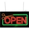 SJASD Insegna Luminosa a LED Aperta, Cartello Luminoso a LED Open 48x24cm, Insegna Luminosa pubblicitaria a LED per Taglio di Capelli, Barbiere, Parrucchiere, Stilista, Parrucchiere