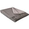 STTS International - Coperta in cashmere, 100% lana merino - cashmere - mix, 140 x 200 cm, plaid molto morbido Faro (marrone chiaro-rosa (doppio lato))