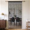 Alaoo 1 Tende 100x200cm Stringa Tende Brillantini Frangia Pannello, Nera | Tenda Decorativa a Fili con Perle, Tenda Divisoria Interna, Adatto per Porte, Ingressi, Finestre e Decorazioni per la Casa