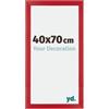 Yd. Cornice 40x70 cm Rosso - Cornice in MDF Mura | Your Decoration, Vetro acrilico antiriflesso, Montaggio a parete, Adatta per foto, poster o puzzle, Made in Holland