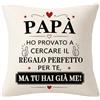 Bommex Fodera per Cuscino per Papà Regalo per la Festa del Papà o per Natale | Regalo per Papà da parte della figlia del figlio, regalo di compleanno, regalo per la Festa del Papà, regalo di Natale