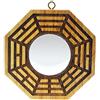 Juanxian Pakua di Feng Shui in legno di pesca con specchio bagua 10,2 cm, Convex