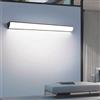 GZZBMY LED Esterni Lungo Lampada da Parete Ovale Moderna Alluminio Applique da Parete IP65 Impermeabile Interno 3000K/4500K/6000K Illuminazione da Parete Interni per Balcone (Nero Luce Bianca,90cm)