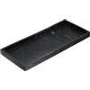 sourcing map Vassoio da bagno in silicone, 30 x 12,7 cm, infrangibile, organizer per lavello da cucina, per sapone, chiavi, candele, gingillo, marmo nero