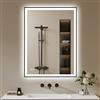 Archaluxe Specchio bagno 80x60 cm, specchio bagno con luce, anti-appannamento, dimmerabile, 3 Colori Di Luce Regolabili LED, specchio da bagno grande con touch,cornice in metallo nero