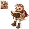Generic Statuetta Gufo Lettore, Libro, Occhiali e Gambe Penzolanti per Libreria | Gufo Lettore con Libro, Occhiali, Sciarpa, Stivali e Gambe Penzolanti per Libreria, Scrivania, Angolo Lettura e Regalo