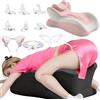 fisiorest Cuscino For Coppia For Intimità, Cuscino Intimo | 27° - Zeppa in Memory Foam, ergonomica, maggiore privacy e comfort in camera da letto(Pink-Gray)