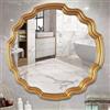 Generic Specchio da parete a LED in stile barocco con interruttore touch, specchio decorativo antico per bagno, camera da letto e caminetto