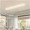 GZZBMY Plafoniera LED Dimmerabile 3000K-6000K Lampada da Soffitto Moderna con Telecomando Rettangolare Illuminazione Acrilico Lineare Luminosità Regolabile per Soggiorno Camera da Letto (Bianco,200CM 40W)