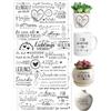 Oizemori Rub On Sticker - 4 fogli A5, adesivi trasferibili Lieblingsmensch, impermeabili