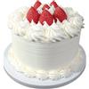 Fituenly Modello di Torta Artificiale 6 Pollici, Torta di Compleanno Finta Realistica, Torta alla Crema di Fragole, Simulazione di Dessert, Vetrina, Decorazione Artificiale per Casa