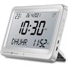Al salama Orologio Azan, Automatico In Tutto il Mondo Digitale 8 Azan Preghiera Suoni Musulmani Orologio per Home Decor (Argenteo)