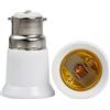 MODOAO B22 to E27 Socket Adapter, Bayonet BC Cap B22 To E27 ES Edison Screw Converter, BC to ES Extend Lamp Holder Base, B22 to E27 Adaptor Holder Fitting 0-250V, 2A Lamp Socket Converter,1 Pack
