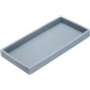sourcing map Vassoio da bagno in silicone, 20,1 x 9,9 cm, infrangibile, organizer per lavello da cucina, per sapone, chiavi, candele, gingillo, grigio