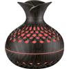 DAZZLEEX Diffusore di oli essenziali, USB, da scrivania, per aromaterapia, diffusore di aromi con venature del legno, umidificatore per casa e ufficio, decorazione (scuro)
