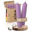 Kerzenfeld® Candele corte lilla, 2 immersioni, 10 cm x 2,2 cm | Made in Germany, piccole candele colorate, senza gocce e fuliggine, candele da tavolo certificate RAL
