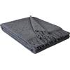 STTS International - Coperta in cashmere, 100% lana merino e cashmere, 140 x 200 cm, plaid molto morbido, coperta per la casa Faro (grigio scuro U)