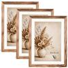 Velora Home&Living VELORA H&L Set da 3 Cornici Foto Legno Bruciato 30 x 45 cm - Cornici in Legno con Plexiglass Trasparente, Portafoto da Parete, Cornici per Poster, Fotografie, Puzzle, Diplomi e Certificati