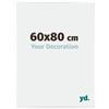 yd. Cornice 60x80 cm Bianco Lucente - Cornice in Alluminio Kent | Your Decoration, Vetro acrilico antiriflesso, Montaggio a parete, Adatta per foto, poster o puzzle, Made in Holland