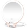 WEILY Specchio da trucco ingrandente x10 x con luce, specchio double face