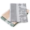 Zwoltex - Set di asciugamani da cucina, 3x strofinacci 50x70cm ERBE, panni assorbenti, 100% cotone biologico 200g/m2 panni, panni in cotone con certificato Oeko-TEX - Verde/Beige/Grigio