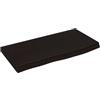vidaXL Ripiano Marrone Scuro 60x30x(2-4) cm Massello Rovere Trattato