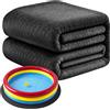 Relaxdays Tappetino Protettivo per Fondo Piscina Fuori Terra Ø 2 m, nero | Telo in feltro, tagliabile, resistente