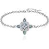AEONSLOVE Braccialetto Nodo della Strega in Argento 925, Bracciali Donna Regolabile Nodi delle Streghe Bracciale Celtico Braccialetti Nodo di Strega Argento 925