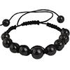 Heka Naturals Bracciale Perle di Pietre Naturali di Shungite | Gioielli Fatti a Mano in Cristallo Nero - Bracciale Chakra, Gioielli Curativi Cristalli Spirituali - Uomini e Donne